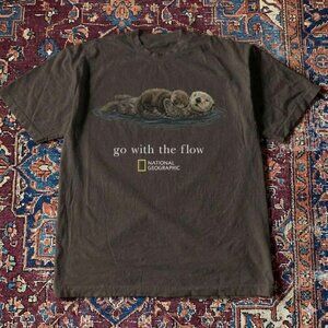 Sea Otter " Go With The Flow " T - Shirt